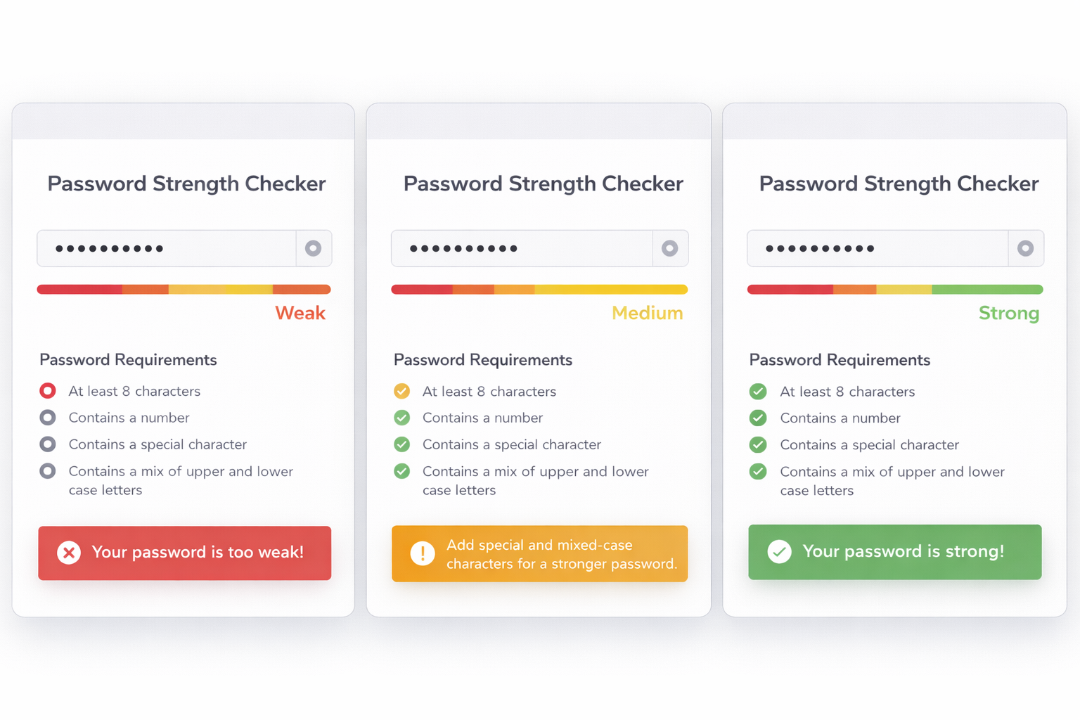 Password Strength Checker UI